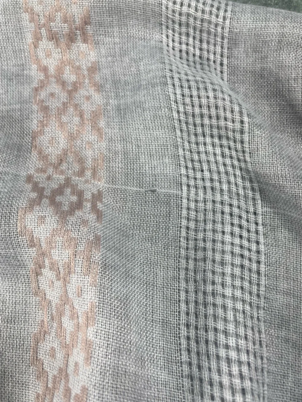 Light Gray & Beige Patterned Women's Wrap‎ Scarf